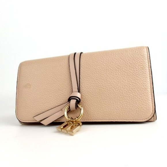 Authentic Chloe 01-23-68-65 Alphabet (m) purse leather [Used] - Picture 1 of 16
